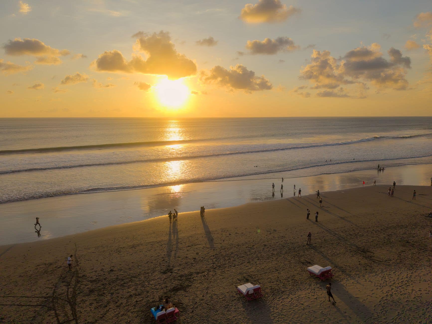 Sunset beach bars in Bali