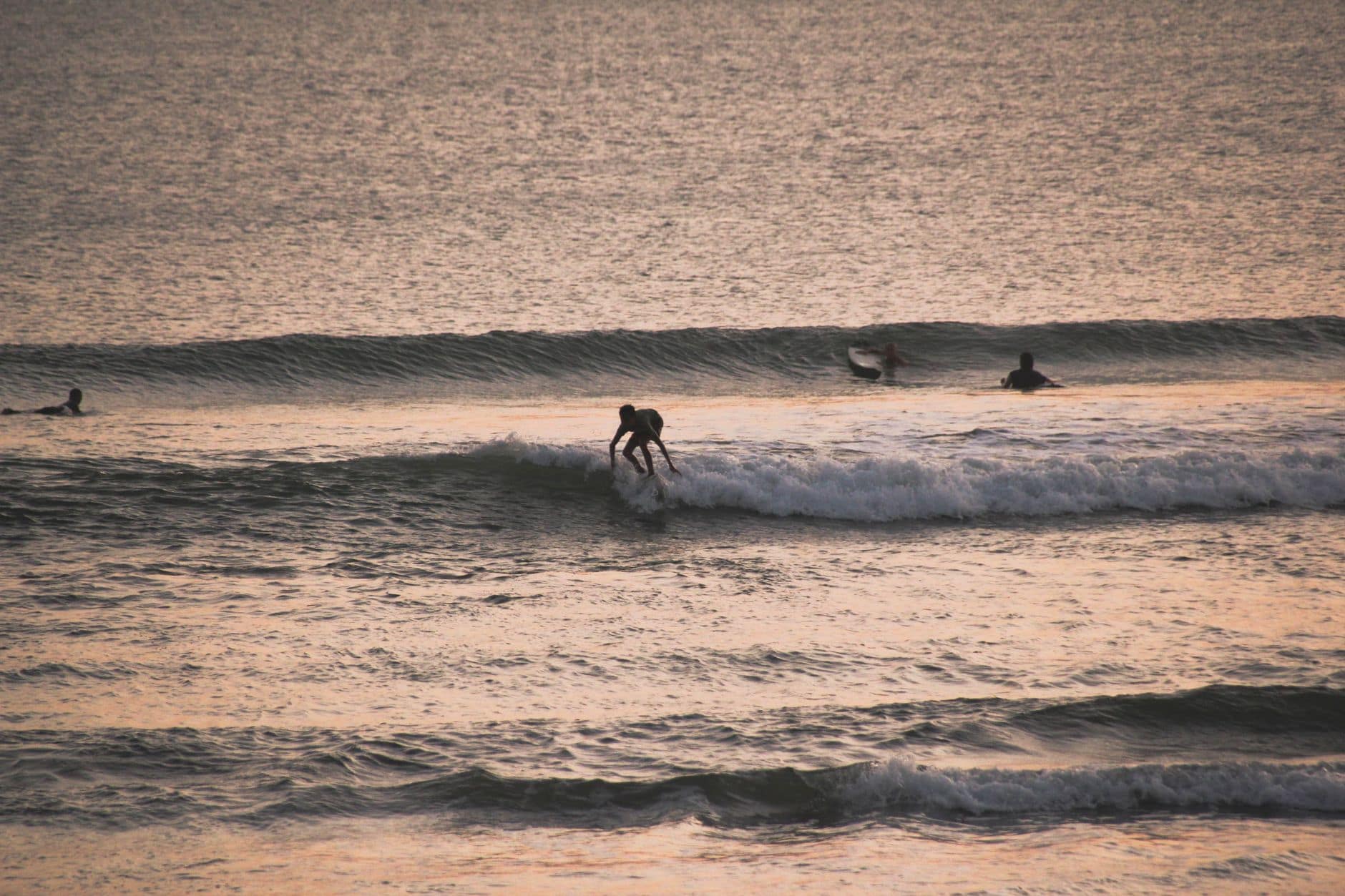 Beginner surfing in Bali