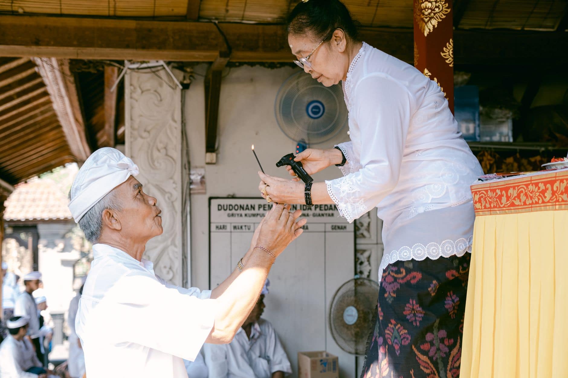 Modest temple outfit in Bali